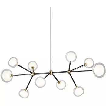 Подвесная люстра молекулы Delight Collection Nabila 10101P/10 black/gold DeLight Collection