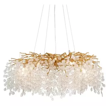 Подвесная люстра Delight Collection Shiro-noda FTB006R-100 brass/clear DeLight Collection