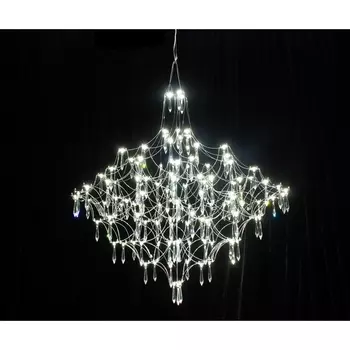 Подвесная люстра диммируемая Kink Light Галанта 07881-80,02(21) хром Led 66*0,5W с пультом ДУ (Умный дом)