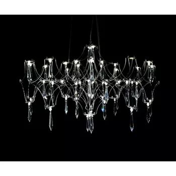 Подвесная люстра диммируемая Kink Light Галанта 07882-63,02(21) хром Led 36*0,5W с пультом ДУ (Умный дом)