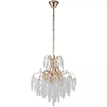 Подвесная люстра Escada Favero 2108/5P 5х40Вт E14, металл/хрусталь, золото/прозрачный