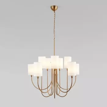 Подвесная люстра Eurosvet Abbey 60164/10 латунь (Умный дом, Алиса, WiFi, голосовое управление)
