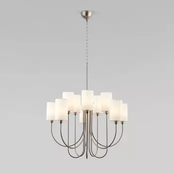 Подвесная люстра Eurosvet Abbey 60164/10 никель (Умный дом, Алиса, WiFi, голосовое управление)