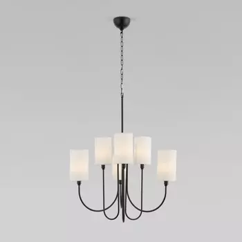 Подвесная люстра Eurosvet Abbey 60164/6 черный (Умный дом, Алиса, WiFi, голосовое управление)