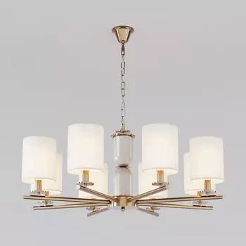Подвесная люстра Eurosvet Caprera 60146/8 латунь (Умный дом, Алиса, WiFi, голосовое управление)