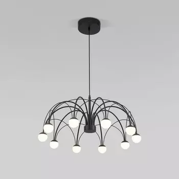 Подвесная люстра Eurosvet Ragno 90034/10 LED черный шарики