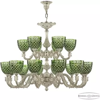 Подвесная люстра 71101/12+6/300/2d NW P1 U Clear-Green/H-1J Bohemia Florence