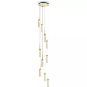 Подвесная каскадная люстра Freya Borgy FR5379PL-10G