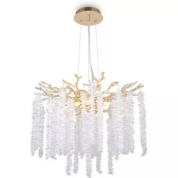 Подвесная люстра хрусталь Freya Mineral FR1010PL-06G форма ветки