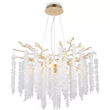Подвесная люстра хрусталь Freya Mineral FR1010PL-08G форма ветки