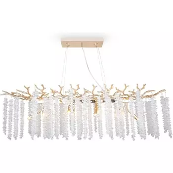 Подвесная люстра хрусталь Freya Mineral FR1010PL-10G1 форма ветки