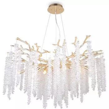Подвесная люстра хрусталь Freya Mineral FR1010PL-10G форма ветки