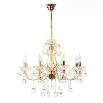 Подвесная люстра 10044/8 золото/прозрачный Eurosvet Ariella золото
