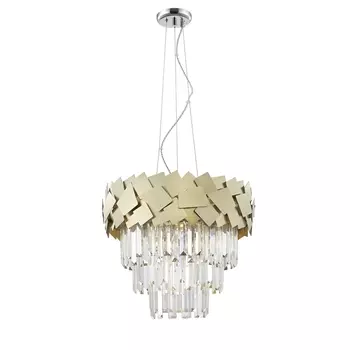 Подвесная каскадная люстра хрустальная Simple Story 1031 1031-6PL с подвесками