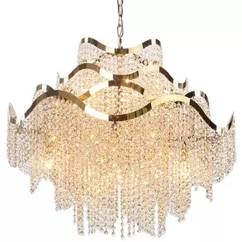 Подвесная люстра хрустальная Newport 10550 10558+8/C gold