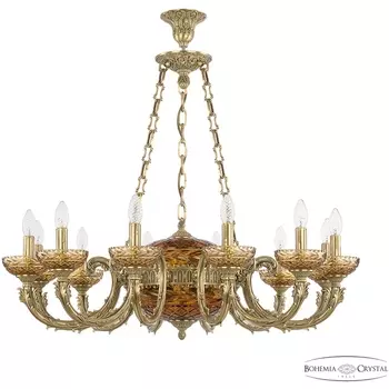 Подвесная люстра хрустальная 71009P/12/250 FP Amber/M-1F Bohemia Florence P