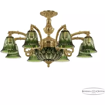 Подвесная люстра хрустальная 71212P/8/210 P2 Clear-Green/H-1I Bohemia Florence G D