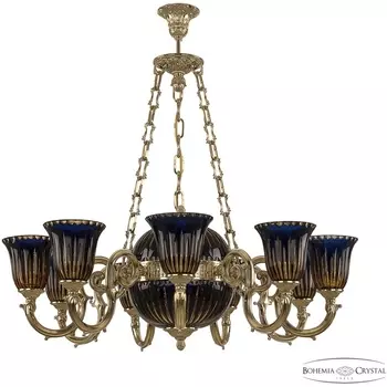Подвесная люстра хрустальная 72003P/9/210 P2 U Amber-Blue/H-1K Bohemia Verona G