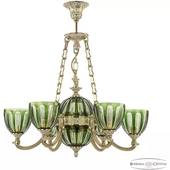 Подвесная люстра хрустальная 72009P/6/175 P1 U Clear-Green/H-1H FA10S Bohemia Verona GW