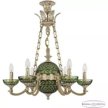 Подвесная люстра хрустальная 72009P/6/175 Clear-Green/H-1J FL2S Bohemia Verona GW P Y8