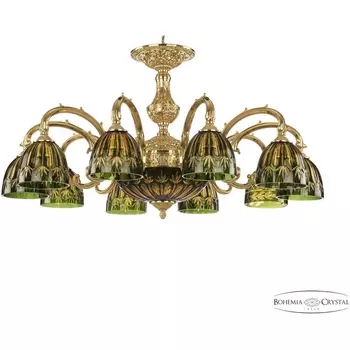 Подвесная люстра хрустальная 72209P/10/250 P1 Amber-Green/H-1I Bohemia Verona G D