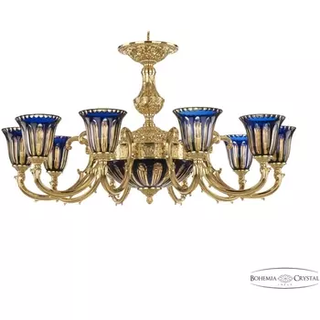 Подвесная люстра хрустальная 72209P/10/250 P2 U Amber-Blue/H-1H Bohemia Verona G