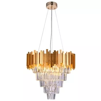 Подвесная люстра хрустальная BELLEZZA 81427/12C GOLD (Natali Kovaltseva)