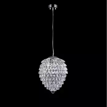 Подвесная люстра хрустальная Crystal Lux CHARME SP4 CHROME/TRANSPARENT