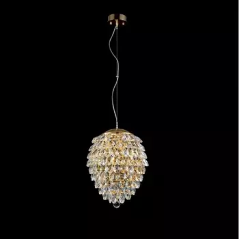 Подвесная люстра хрустальная Crystal Lux CHARME SP4 GOLD/TRANSPARENT