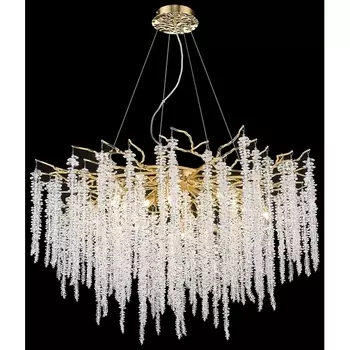 Подвесная каскадная люстра хрустальная Wertmark Daciana WE185.15.303