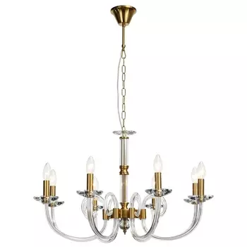 Подвесная люстра хрустальная Stilfort Glass 1050/03/08P в виде свечи