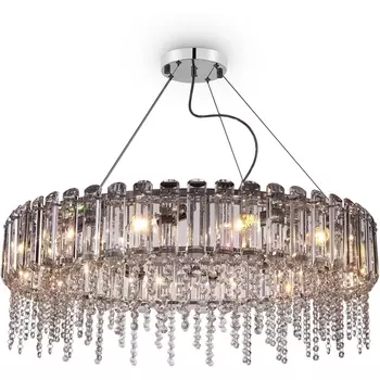 Подвесная люстра хрустальная Maytoni Hail MOD097PL-12CH с подвесками