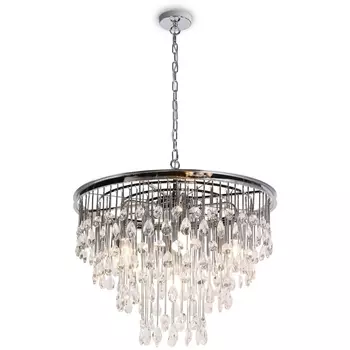 Подвесная каскадная люстра хрустальная Maytoni Linn MOD091PL-07CH с подвесками