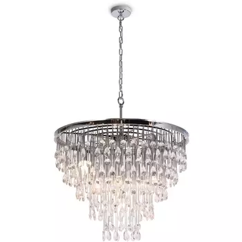 Подвесная каскадная люстра хрустальная Maytoni Linn MOD091PL-09CH с подвесками