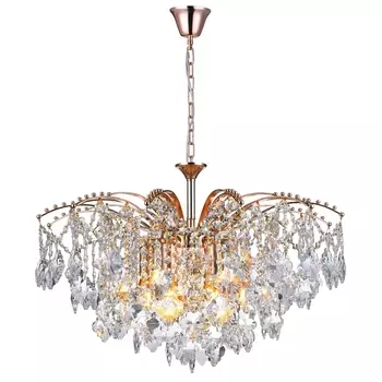 Подвесная люстра хрустальная 81426/6C Natali Kovaltseva Morgana GOLD