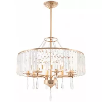 Подвесная люстра хрустальная на штанге Arte Milano Sorrento-1009 371009/8/300/600 GD