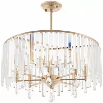 Подвесная люстра хрустальная на штанге Arte Milano Sorrento-2509 372509/8/250/590 GD