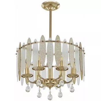 Подвесная люстра хрустальная на штанге Arte Milano Sorrento-4309 374309/6/350/470 GD