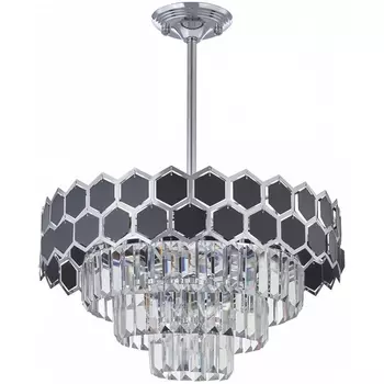 Подвесная люстра хрустальная на штанге Arte Milano Sorrento-5009 375009/4+2/300/480 CR