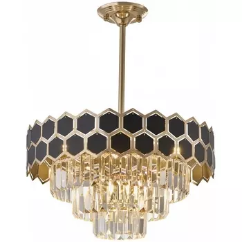 Подвесная люстра хрустальная на штанге Arte Milano Sorrento-5009 375009/4+2/300/480 GD