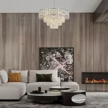 Подвесная люстра хрустальная на штанге Arte Milano Sorrento-6109 376109/7/300/490 CR