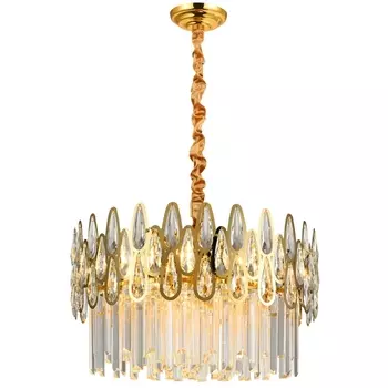 Подвесная люстра хрустальная 76019/8C Natali Kovaltseva Navis GOLD
