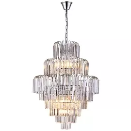 Подвесная люстра хрустальная 81424/12C Natali Kovaltseva Niagara CHROME