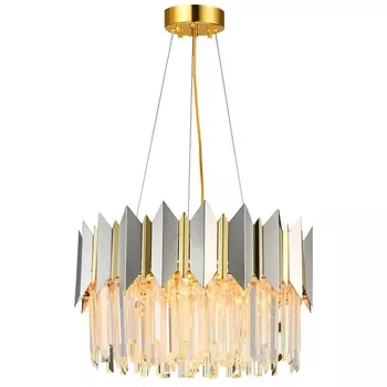 Подвесная люстра хрустальная QUEEN 79006/8C BRASS SILVER (Natali Kovaltseva)