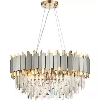 Подвесная люстра хрустальная QUEEN II 81450/10C GOLD (Natali Kovaltseva)