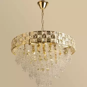 Подвесная люстра хрустальная Reluce 08301-0.4-10 G