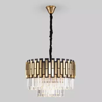 Подвесная люстра хрустальная с управлением смартфоном 337/8 Bogate's Deseo золото / черный