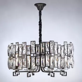 Подвесная люстра хрустальная с управлением смартфоном 352/8 Bogate's Frammenti черный