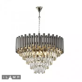 Подвесная каскадная люстра хрустальная P9510-8 NIC iLamp Savage
