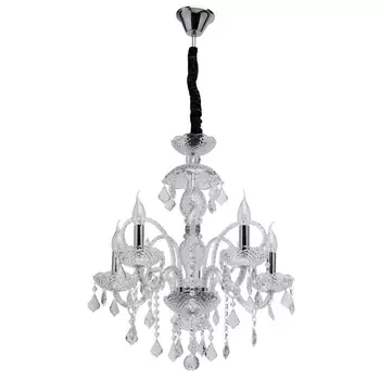 Подвесная люстра хрустальная MW-Light Селена 482016705 в виде свечи с подвесками